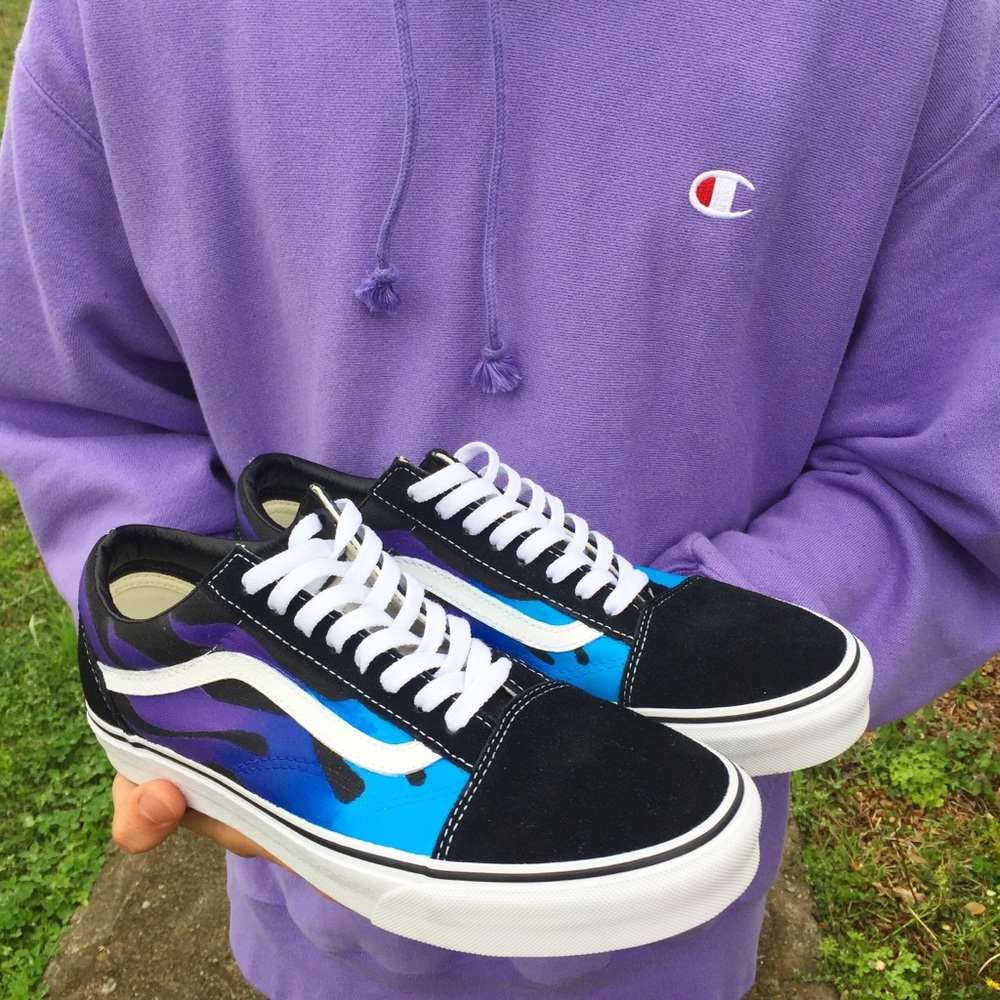 Custom vans old skool size 9 men’s